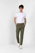 George Coolpocket men's cargo pants in lightweight stretch twill Logo Edition carrot fit ①