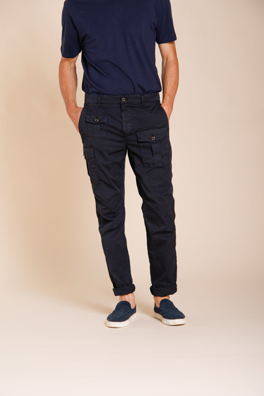 George Coolpocket men's cargo pants in lightweight stretch twill Logo Edition carrot fit ①
