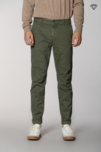 John Coolkhinos pantalon chino homme en gabardine logo edition carrot fit ①