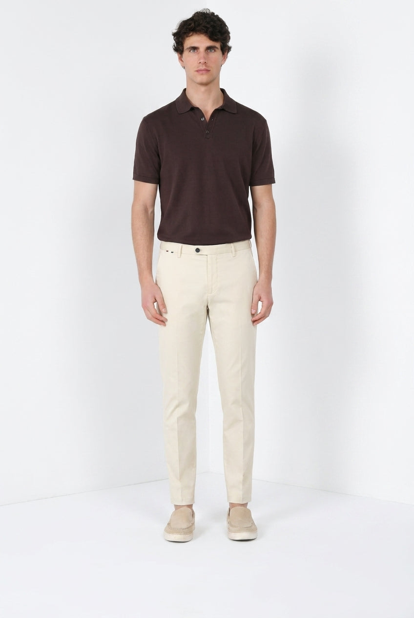 Osaka 1 Pince delamere men's chino pants stretch gabardine carrot fit