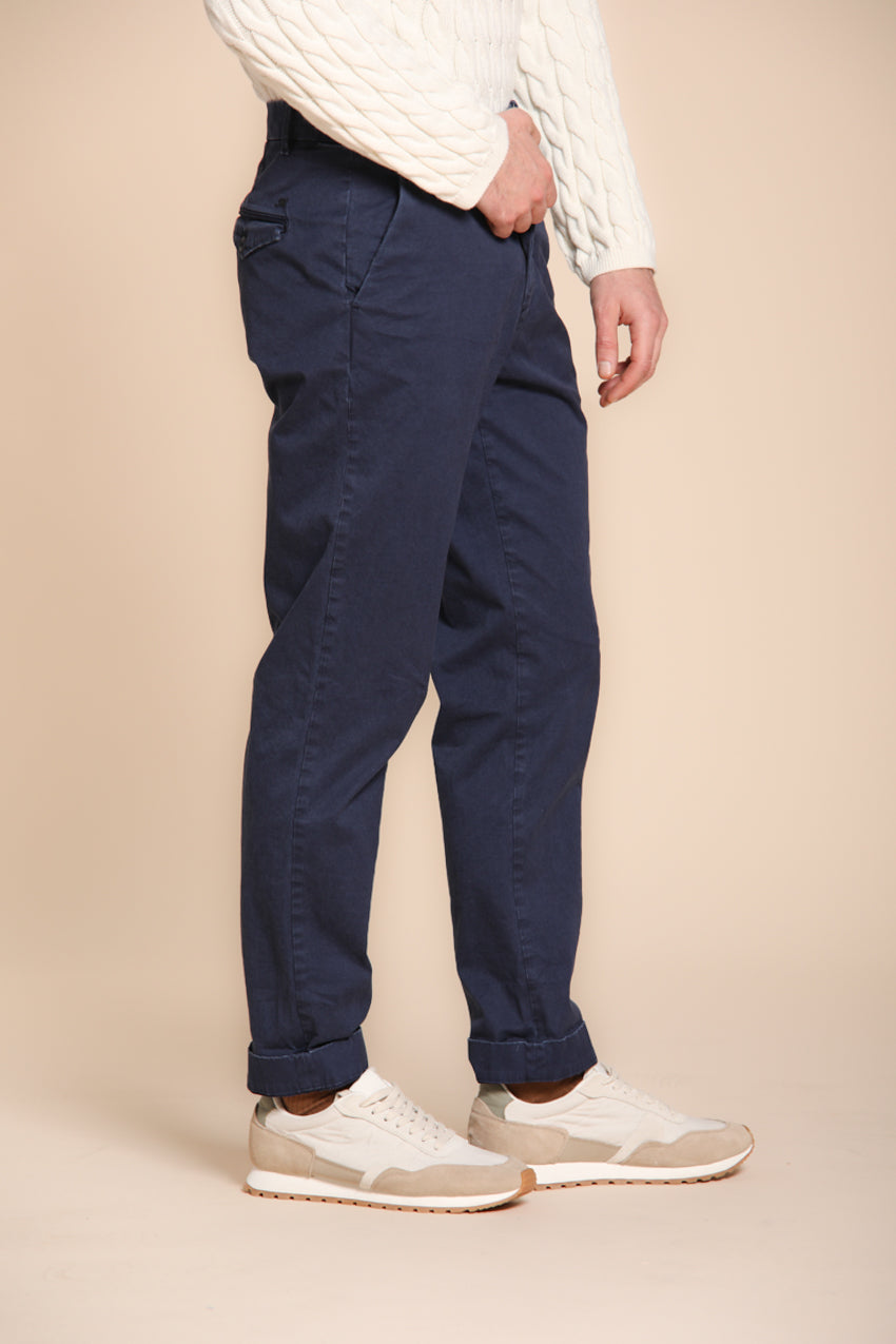 Chinos pantalone chino uomo in gabardina relaxed fit