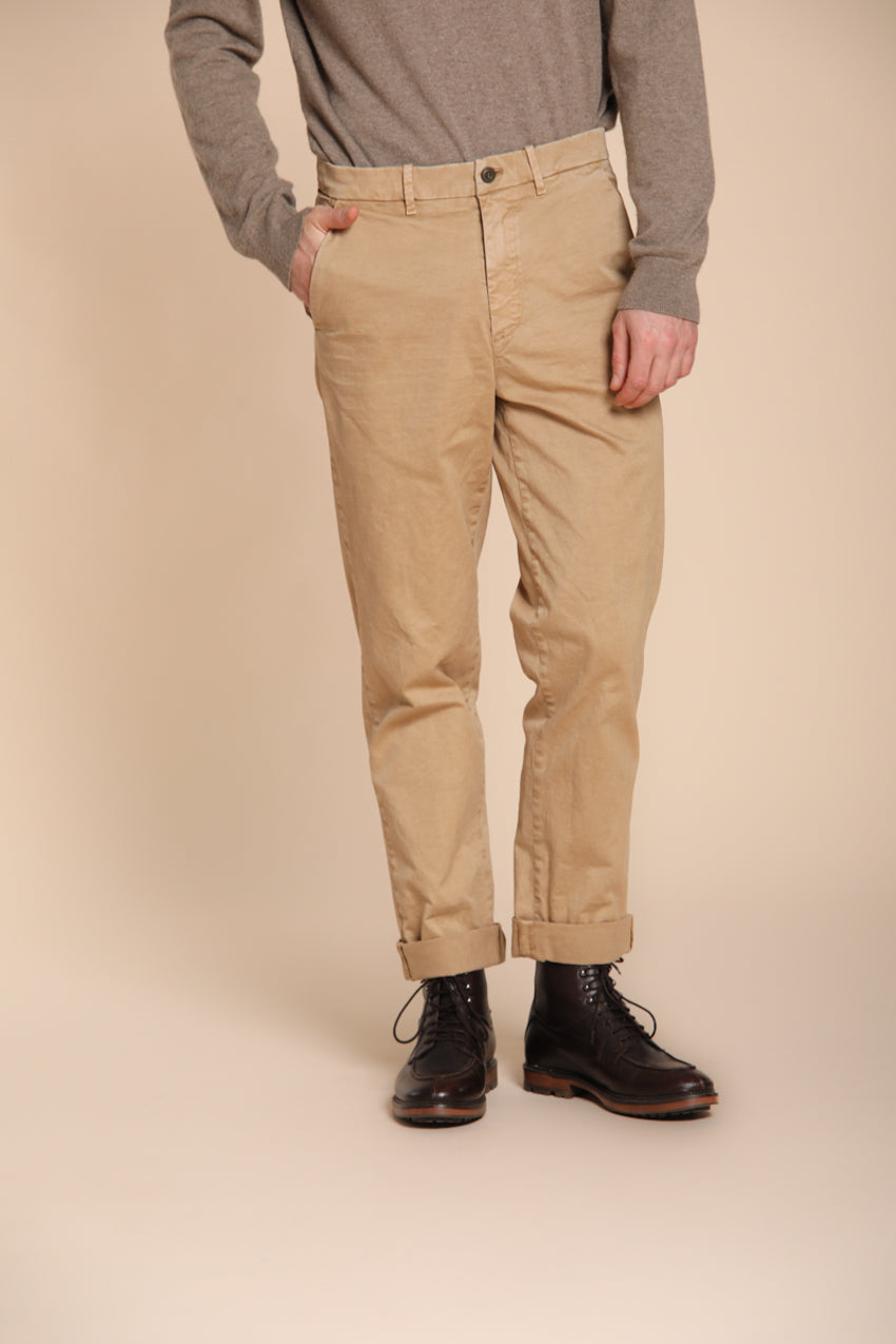 Chinos pantalone chino uomo in gabardina relaxed fit