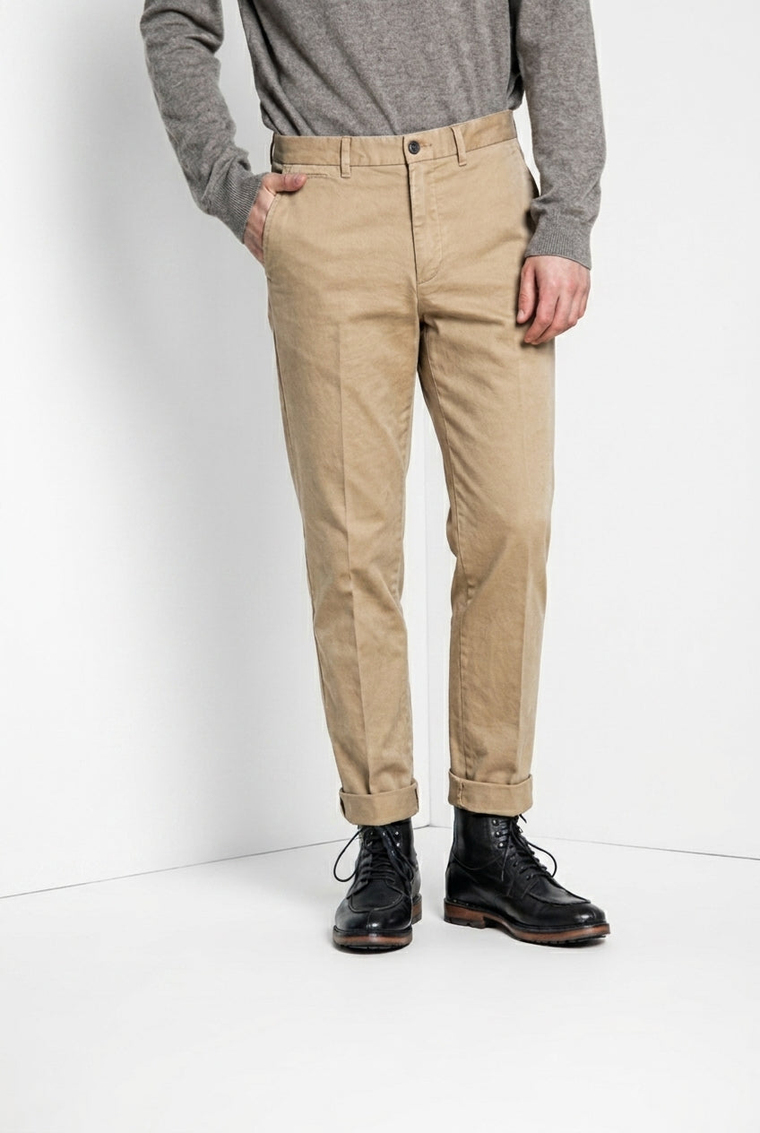 Chinos pantalon chino homme en gabardine relaxed fit