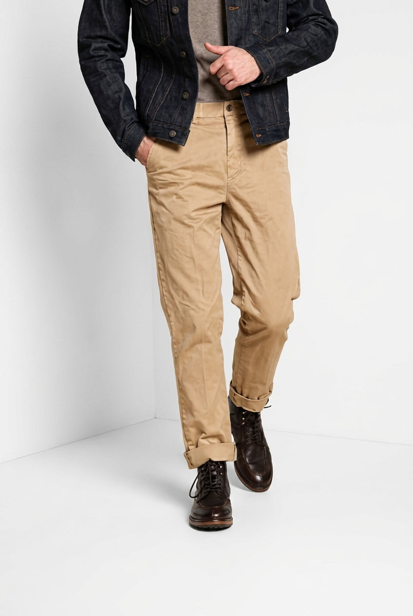 Chinos pantalon chino homme en gabardine relaxed fit