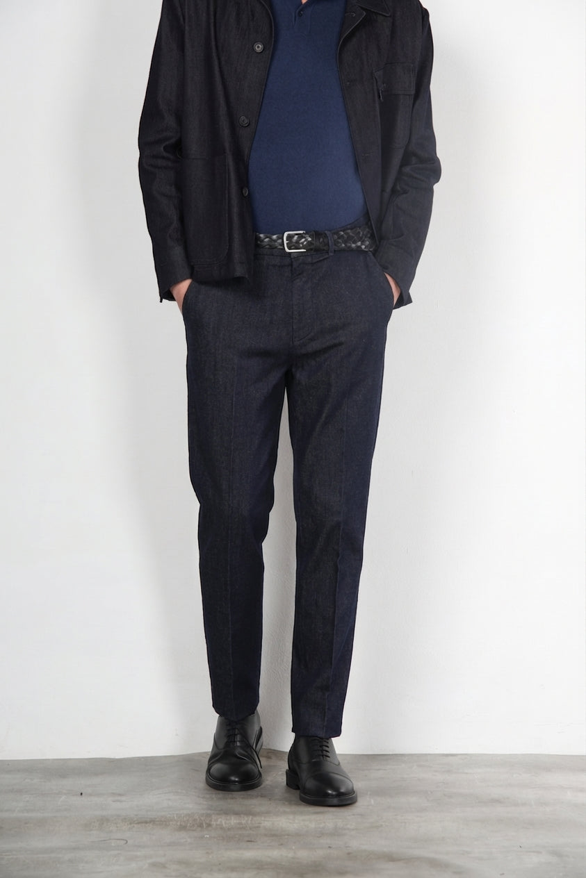 Chinos Chinohose für Herren aus technischem Stretch-Denim mit relaxed fit