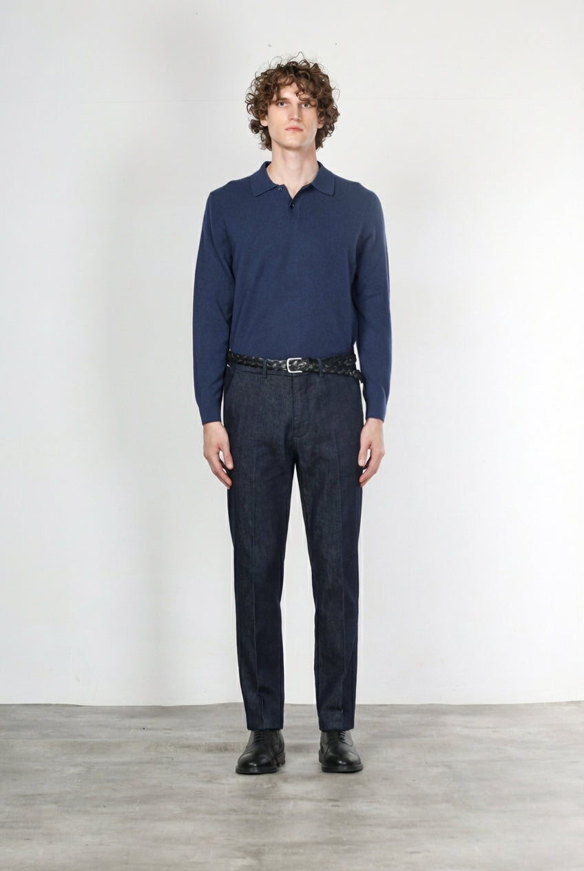 Chinos men’s chino pants in technical stretch denim with relaxed fit