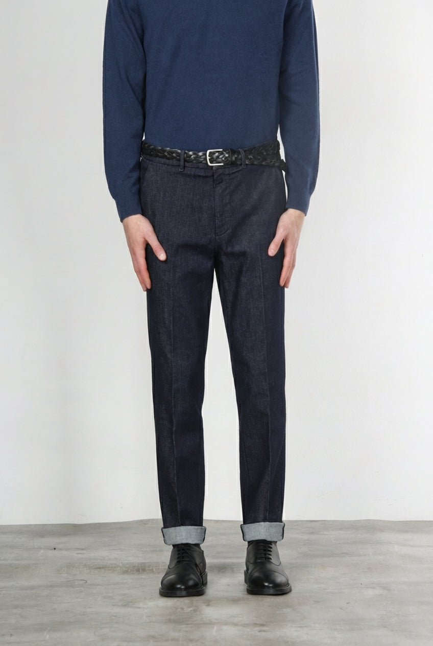Chinos Chinohose für Herren aus technischem Stretch-Denim mit relaxed fit