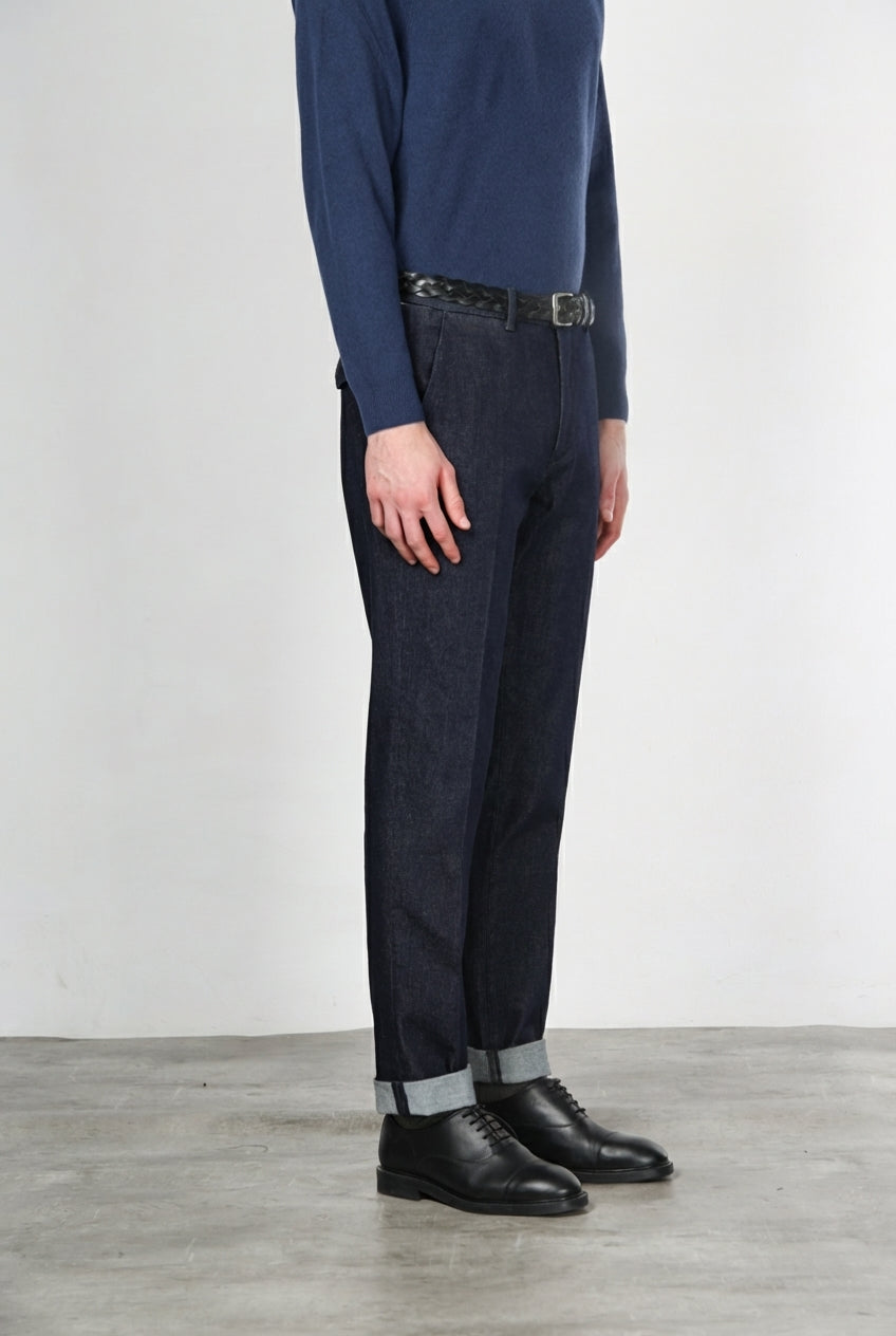 Chinos Chinohose für Herren aus technischem Stretch-Denim mit relaxed fit