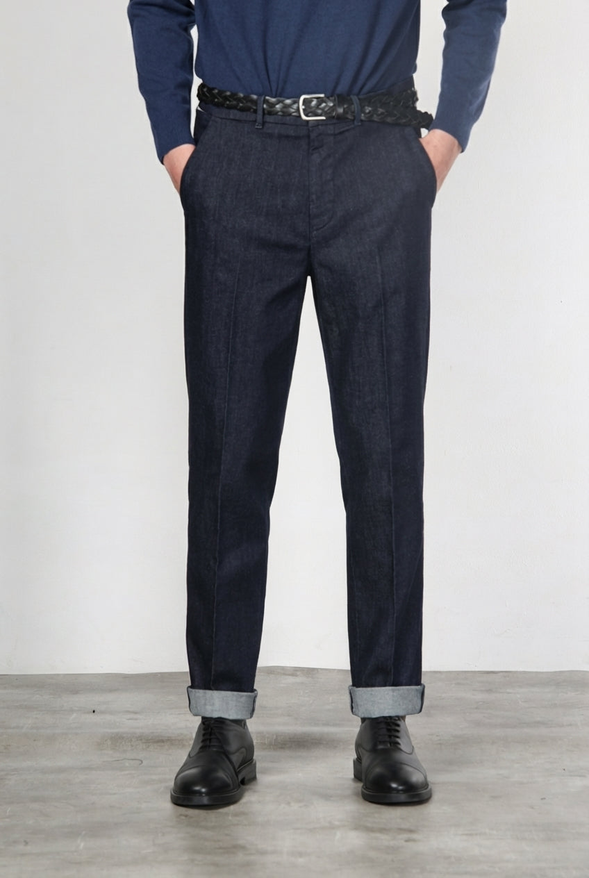 Chinos Chinohose für Herren aus technischem Stretch-Denim mit relaxed fit