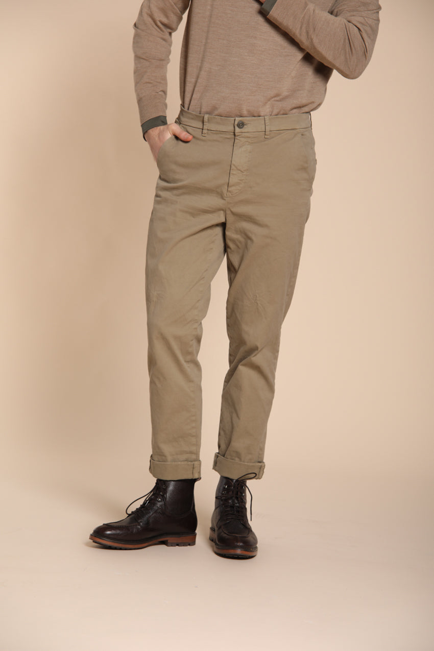 Chinos pantalone chino uomo in gabardina relaxed fit