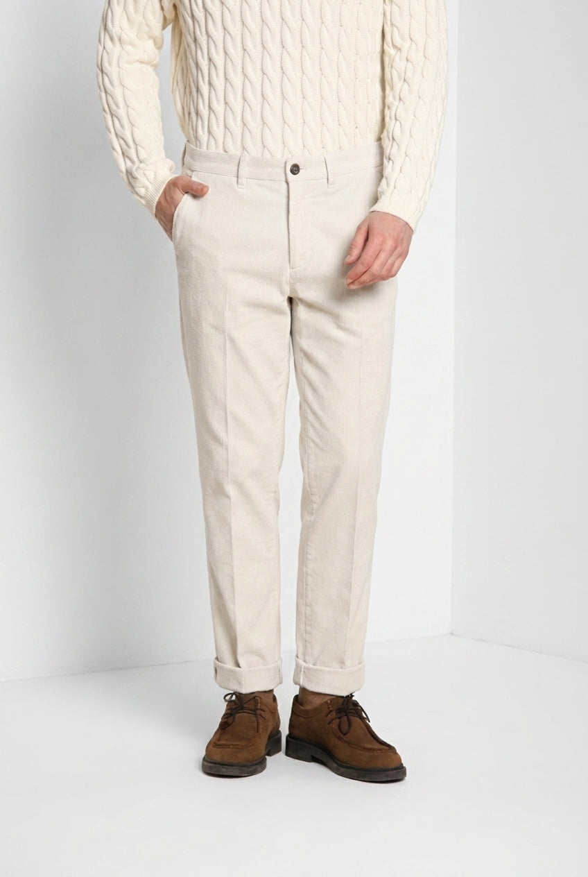 Chinos pantalon chino homme en velours 1000 raies relaxed fit