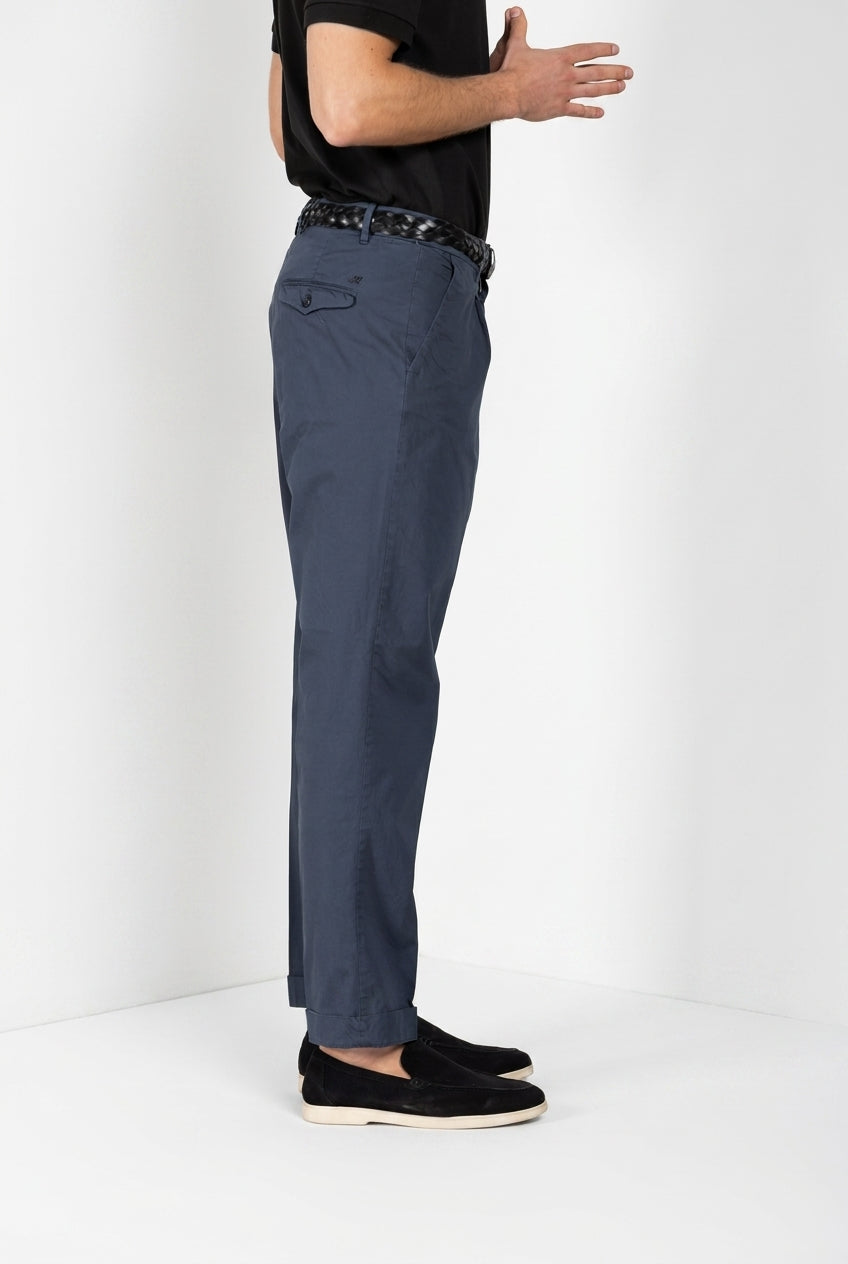 Pinces pantalon chino homme en gabardine stretch relaxed fit
