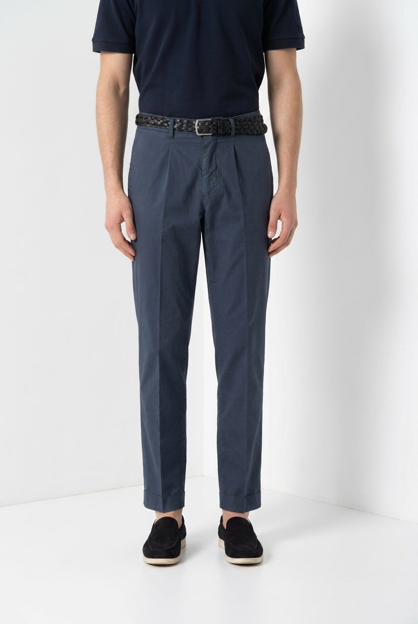 Pinces pantalon chino homme en gabardine stretch relaxed fit