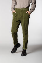 Pinces pantalone chino uomo in velluto costa francia relaxed fit