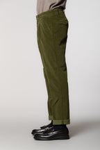 Pinces pantalone chino uomo in velluto costa francia relaxed fit