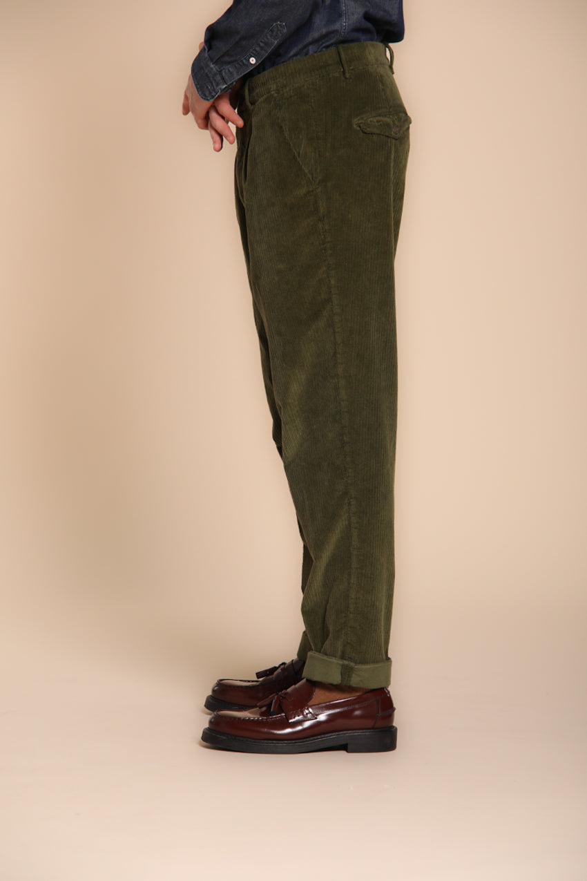 Pinces pantalon chino homme en velours côtelé français relaxed fit