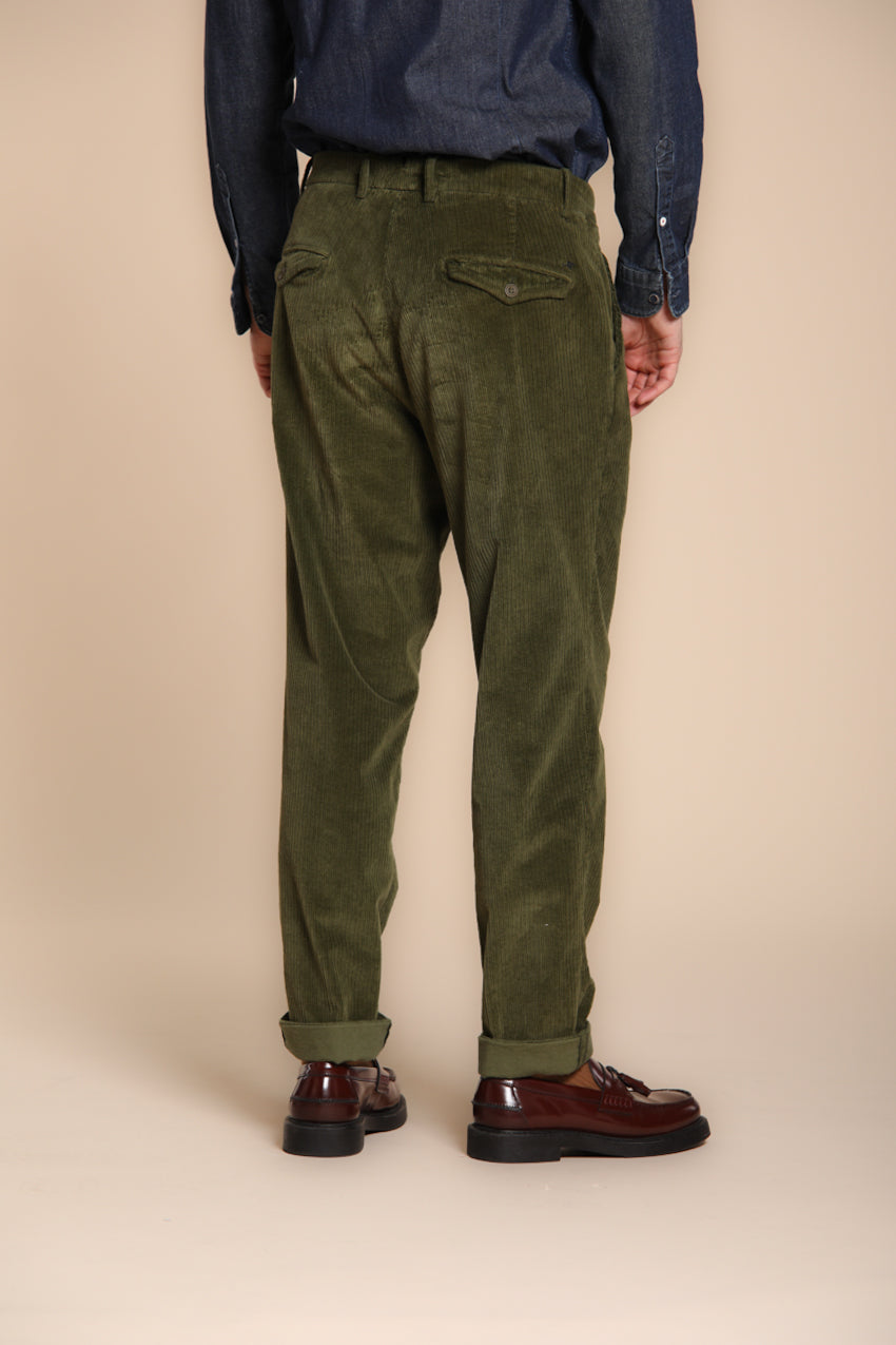 Pinces pantalon chino homme en velours côtelé français relaxed fit