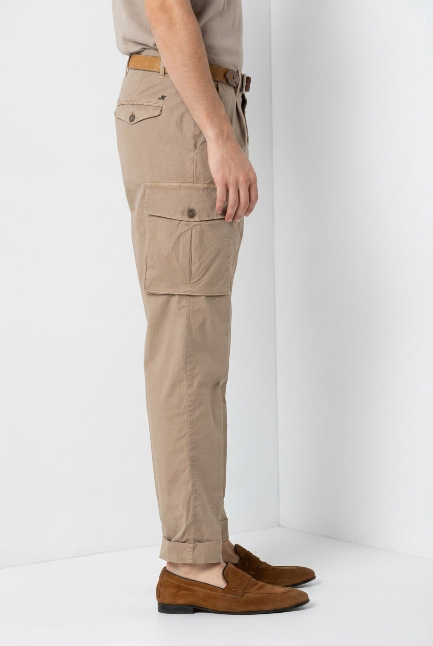 Cargo pantalon cargo homme en twill léger stretch relaxed fit