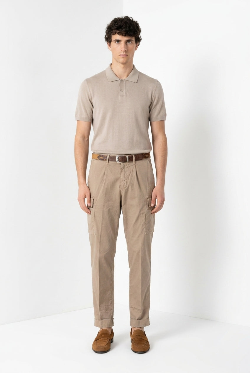 Cargo pantalon cargo homme en twill léger stretch relaxed fit
