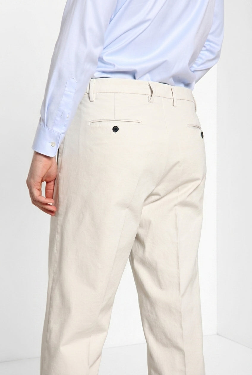 Don Johnson 2 Pinces pantalon chino homme en bull carrot fit