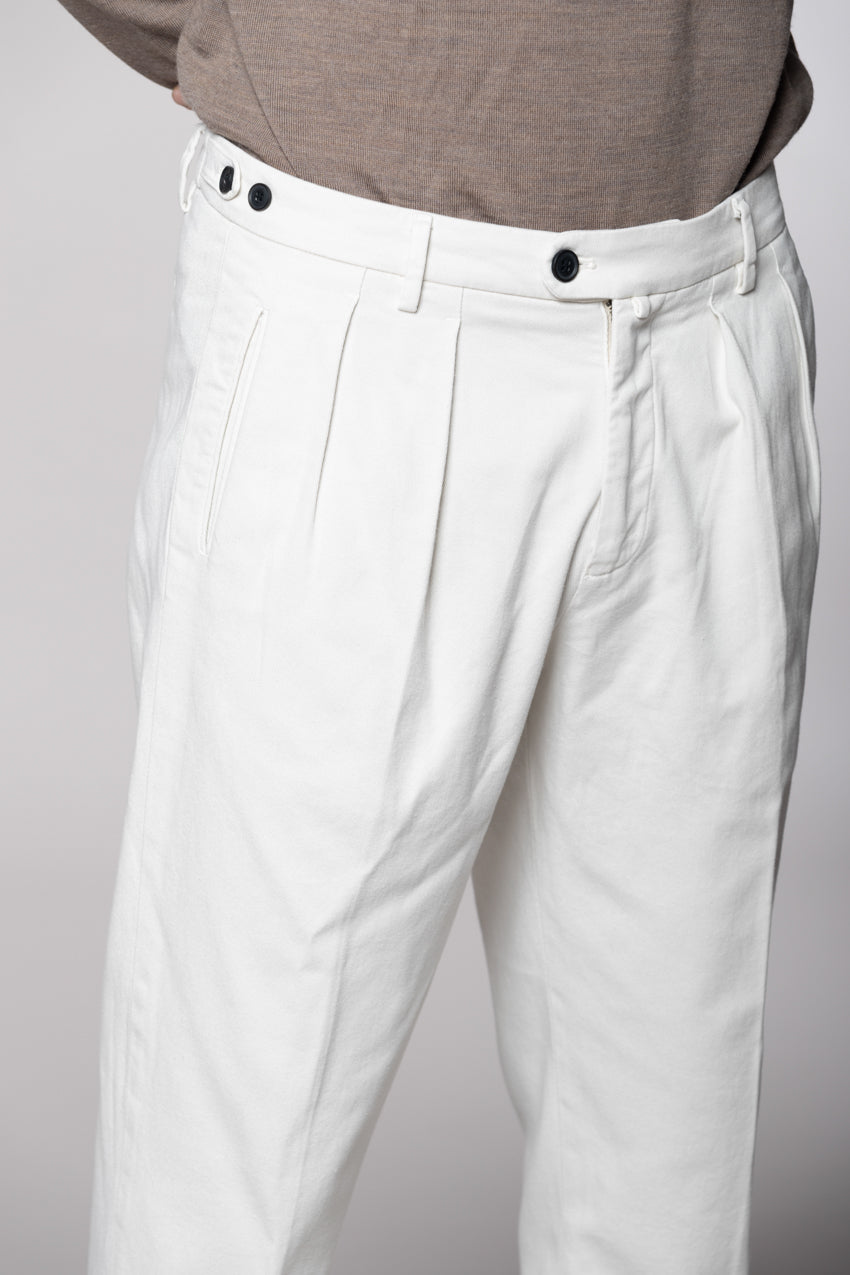 Don Johnson 2 Pinces pantalon chino homme en bull carrot fit