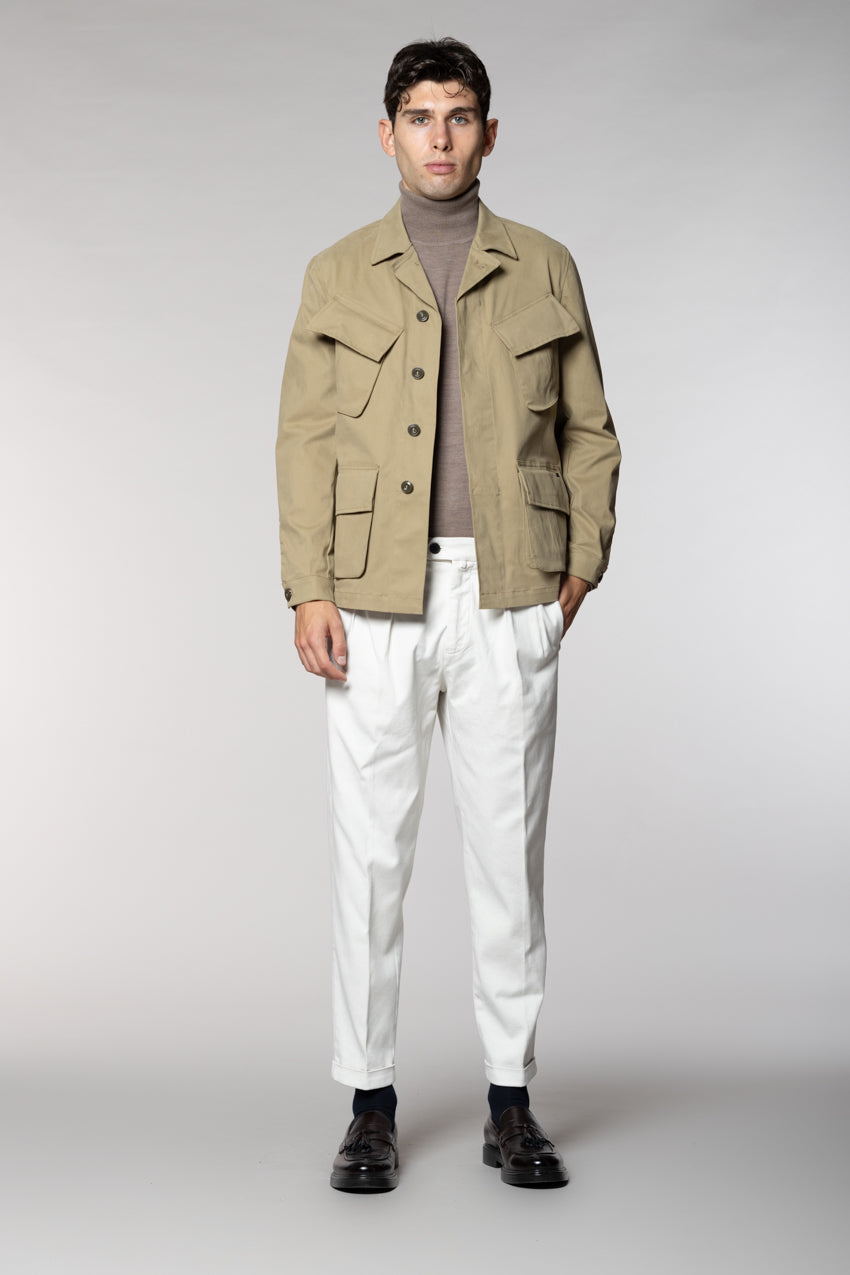 Don Johnson 2 Pinces pantalone chino uomo in bull carrot fit