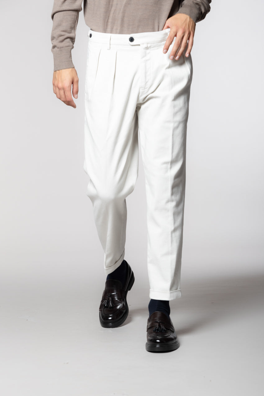 Don Johnson 2 Pinces pantalone chino uomo in bull carrot fit