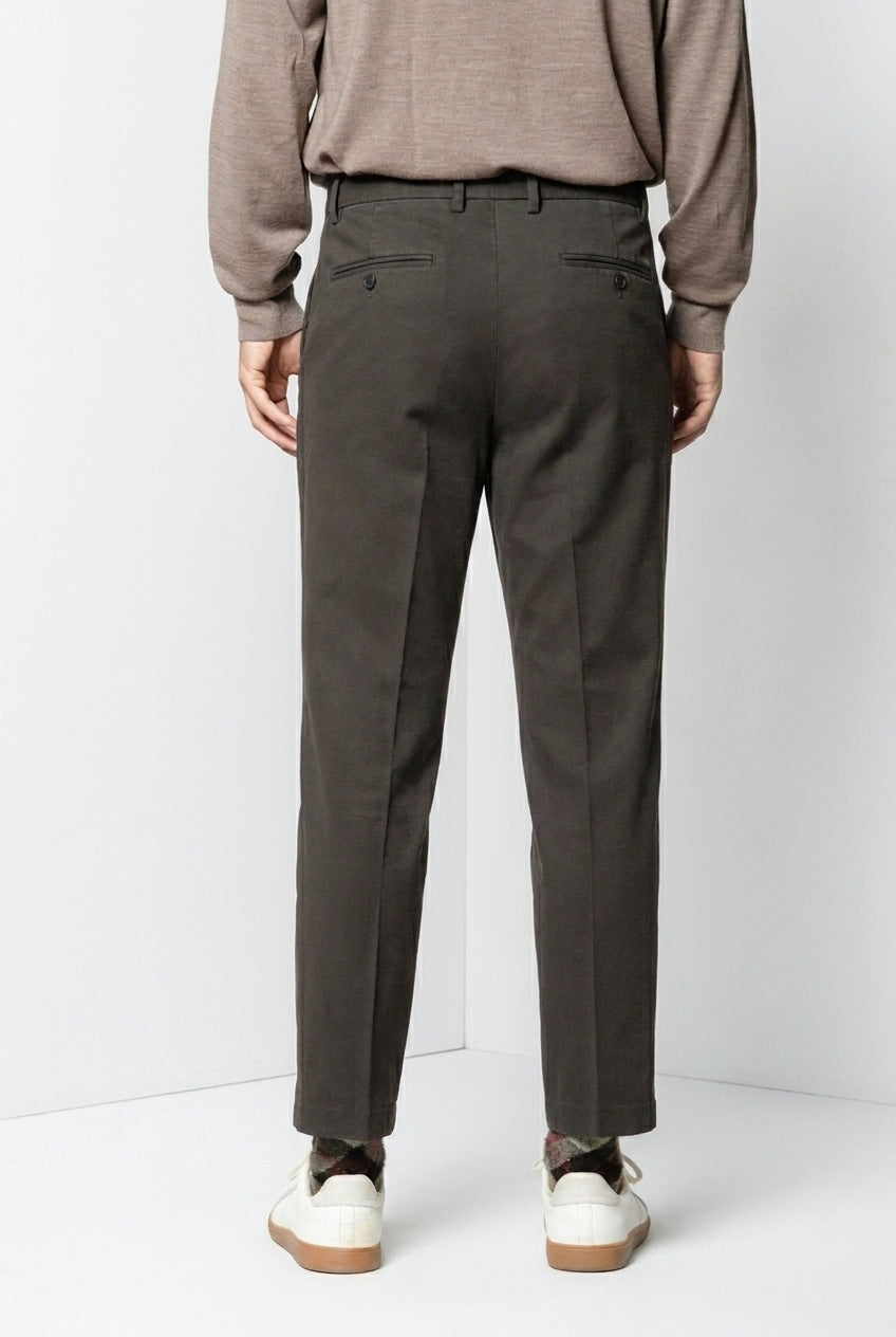 Don Johnson 2 Pinces pantalon chino homme en bull carrot fit