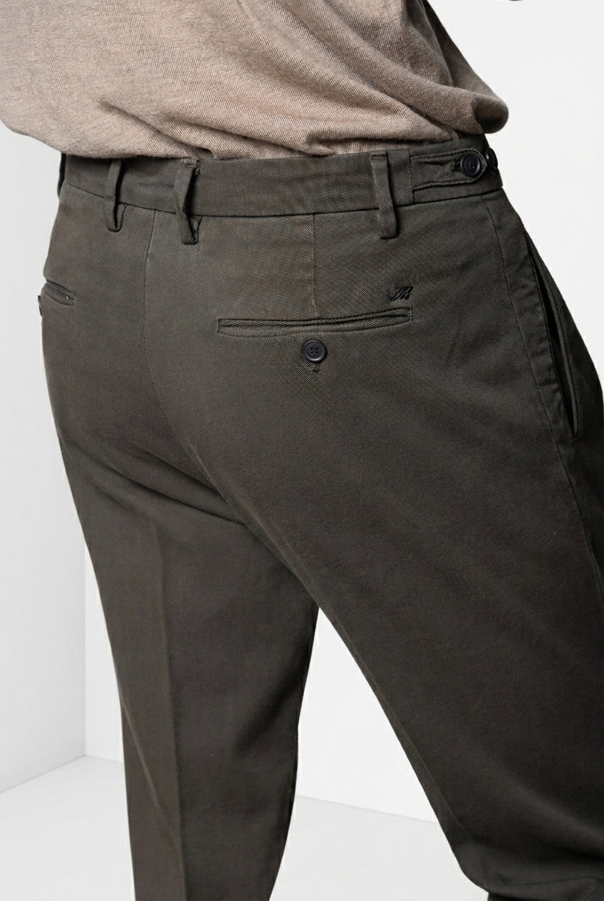 Don Johnson 2 Pinces pantalon chino homme en bull carrot fit