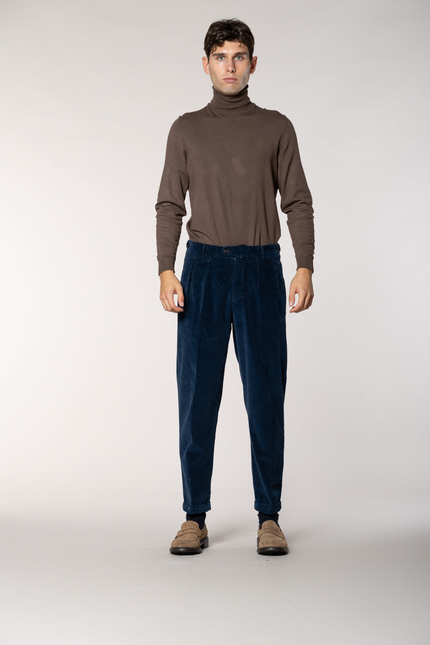 Don Johnson 2 Pinces pantalon chino homme en velours 500 côtes carrot fit