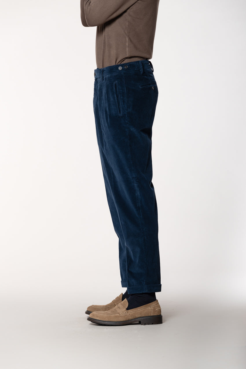 Don Johnson 2 Pinces pantalon chino homme en velours 500 côtes carrot fit