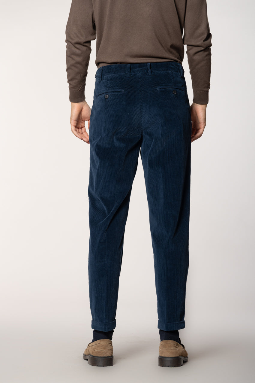 Don Johnson 2 Pinces pantalon chino homme en velours 500 côtes carrot fit