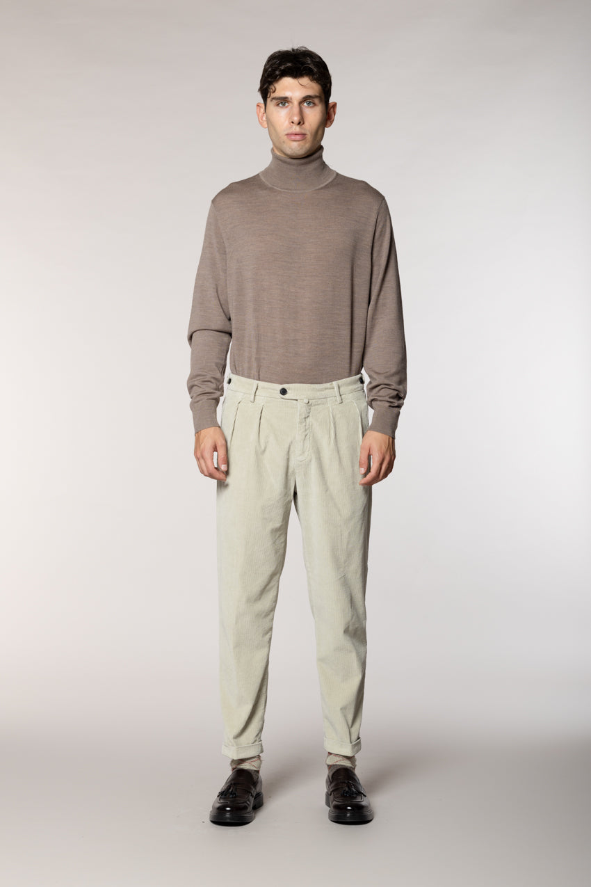 Don Johnson 2 Pinces pantalon chino homme en velours 500 côtes carrot fit