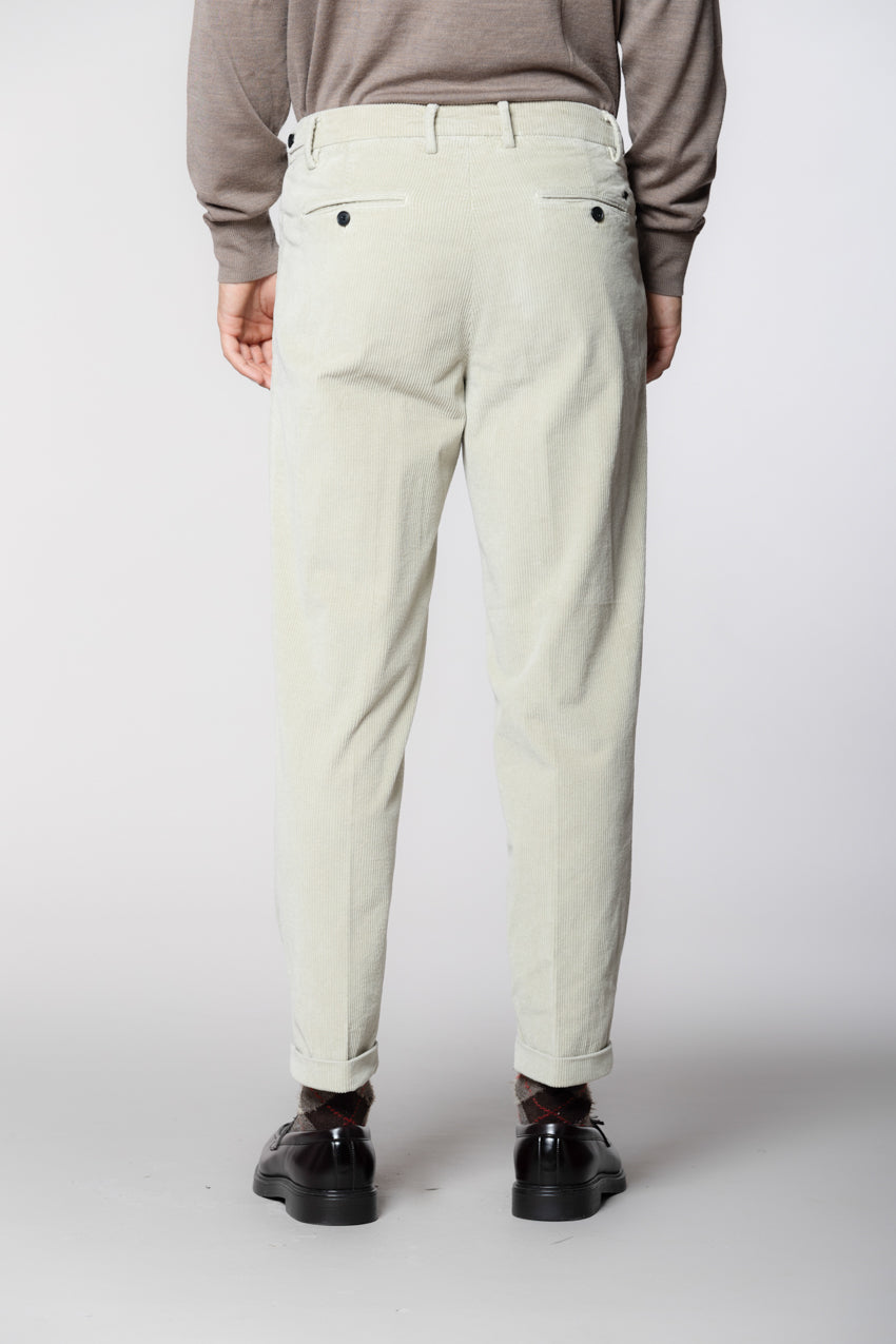 Don Johnson 2 Pinces pantalon chino homme en velours 500 côtes carrot fit