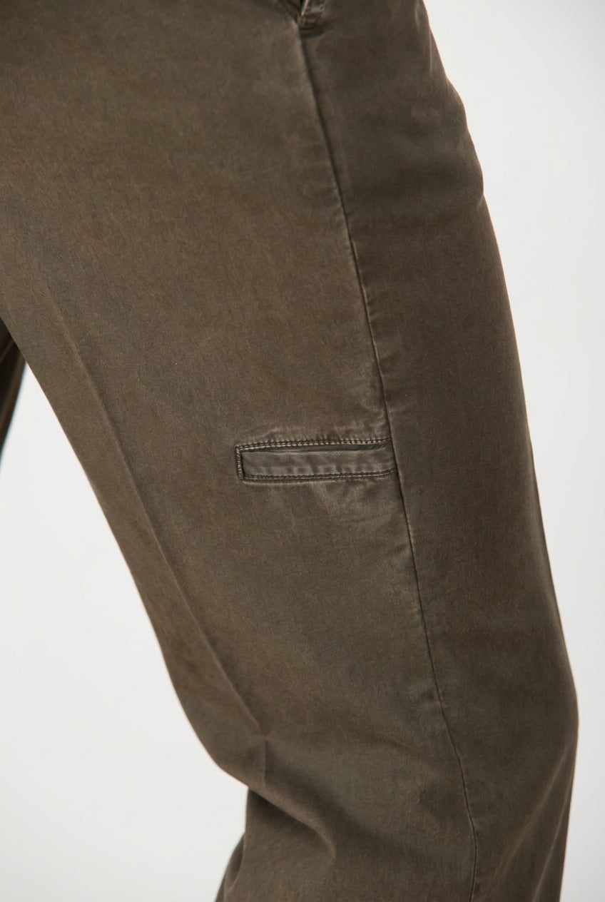 Madison M74 pantalon chino homme en twill léger stretch carrot fit