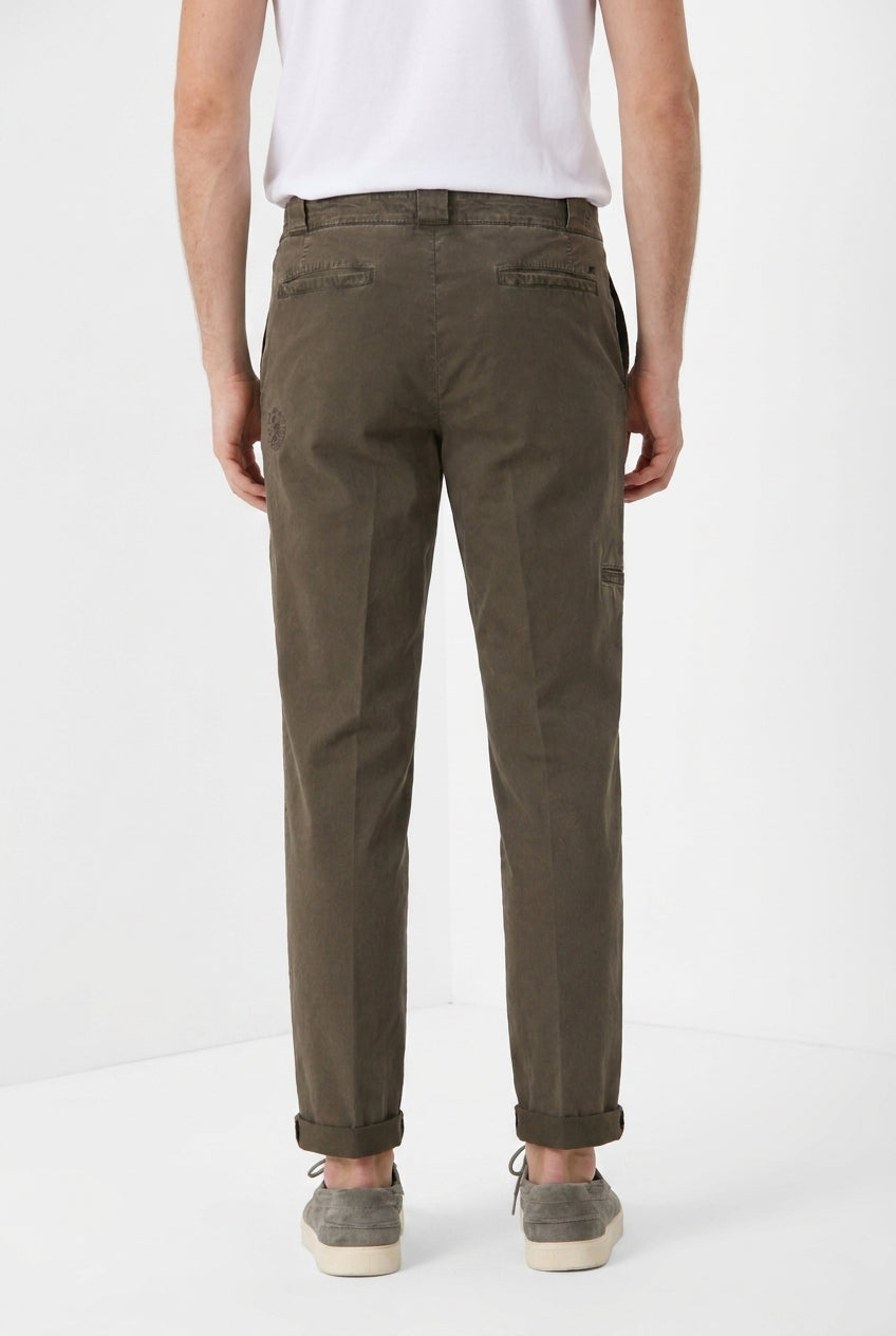Madison M74 pantalon chino homme en twill léger stretch carrot fit