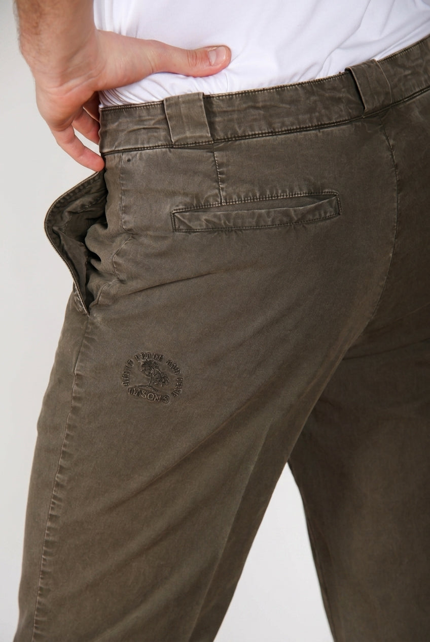Madison M74 pantalon chino homme en twill léger stretch carrot fit
