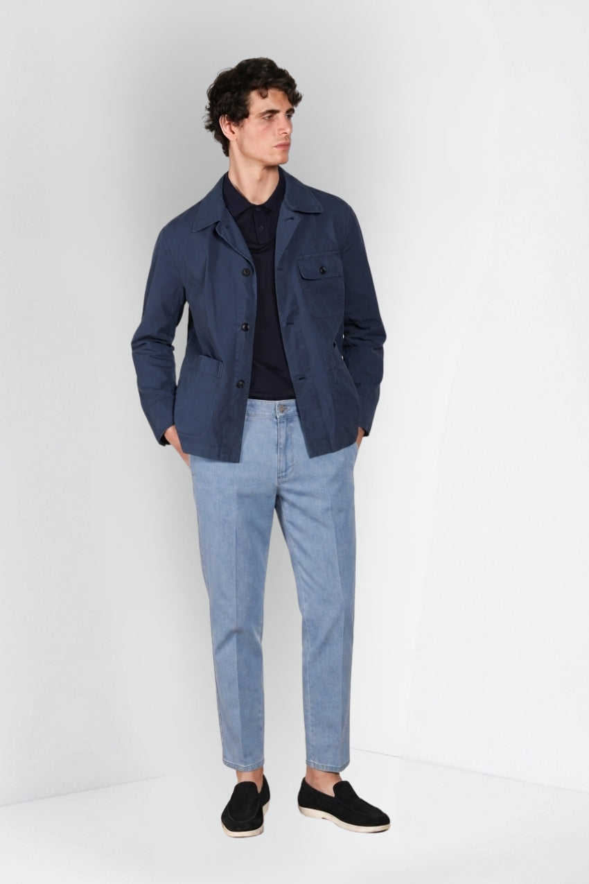 Madison M74 pantalon chino homme en twill léger stretch carrot fit