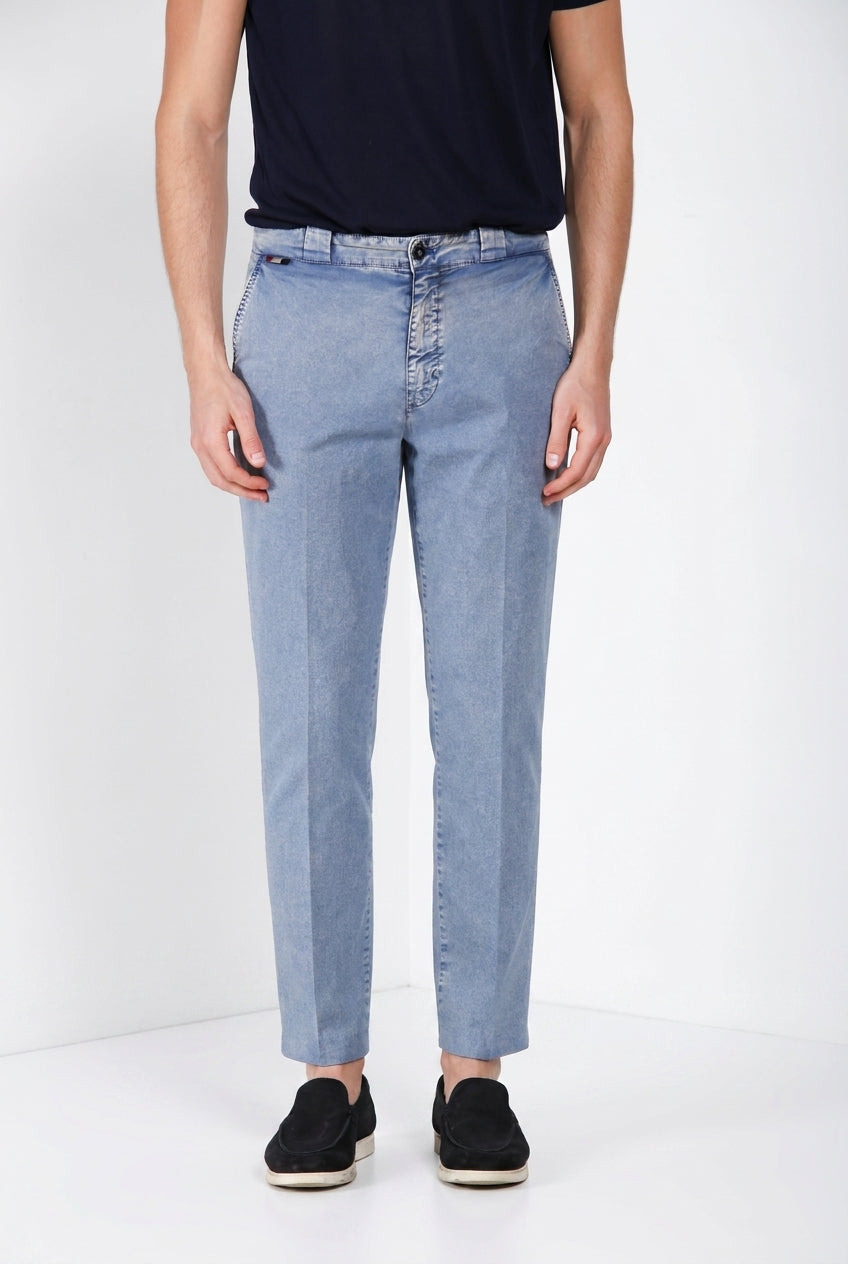 Madison M74 pantalon chino homme en twill léger stretch carrot fit