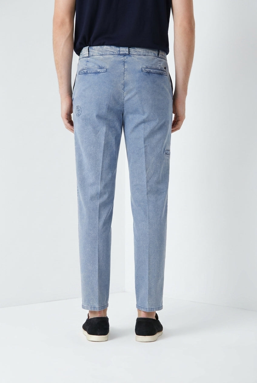 Madison M74 pantalon chino homme en twill léger stretch carrot fit