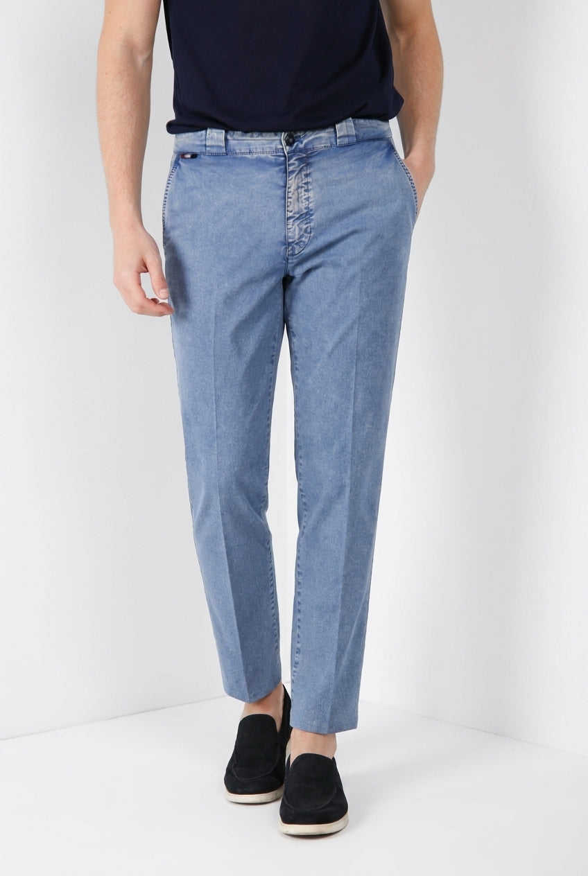 Madison M74 pantalon chino homme en twill léger stretch carrot fit