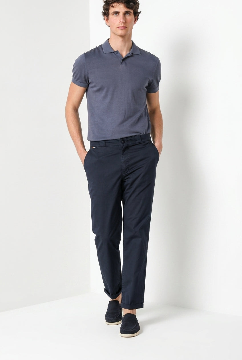 Madison M74 pantalon chino homme en twill léger stretch carrot fit