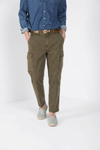 Chile M74 men's cargo pants in slub panama relaxed fit ①