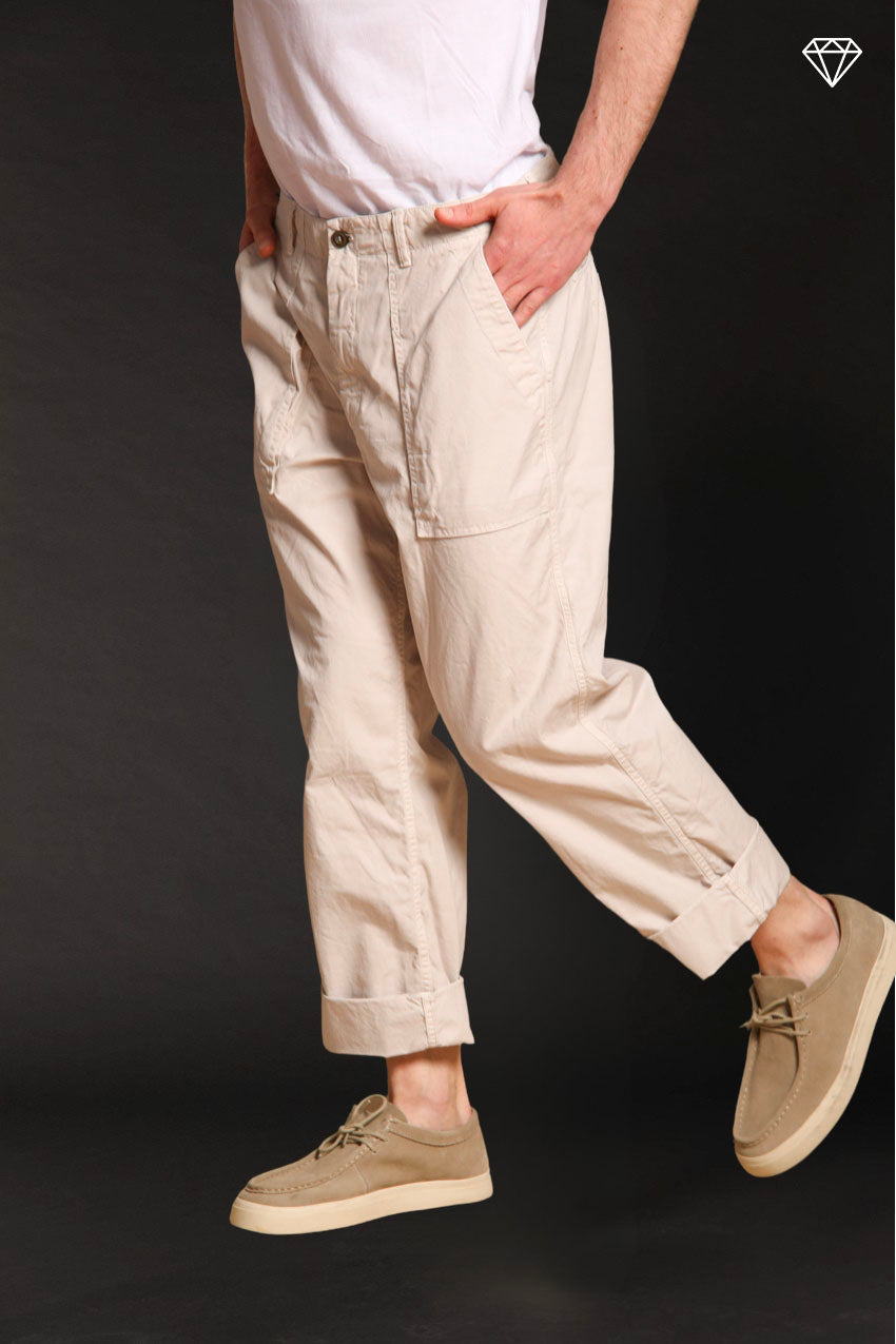 San Luis M74 pantalon cargo homme en toile oxford logo edition relaxed fit ①