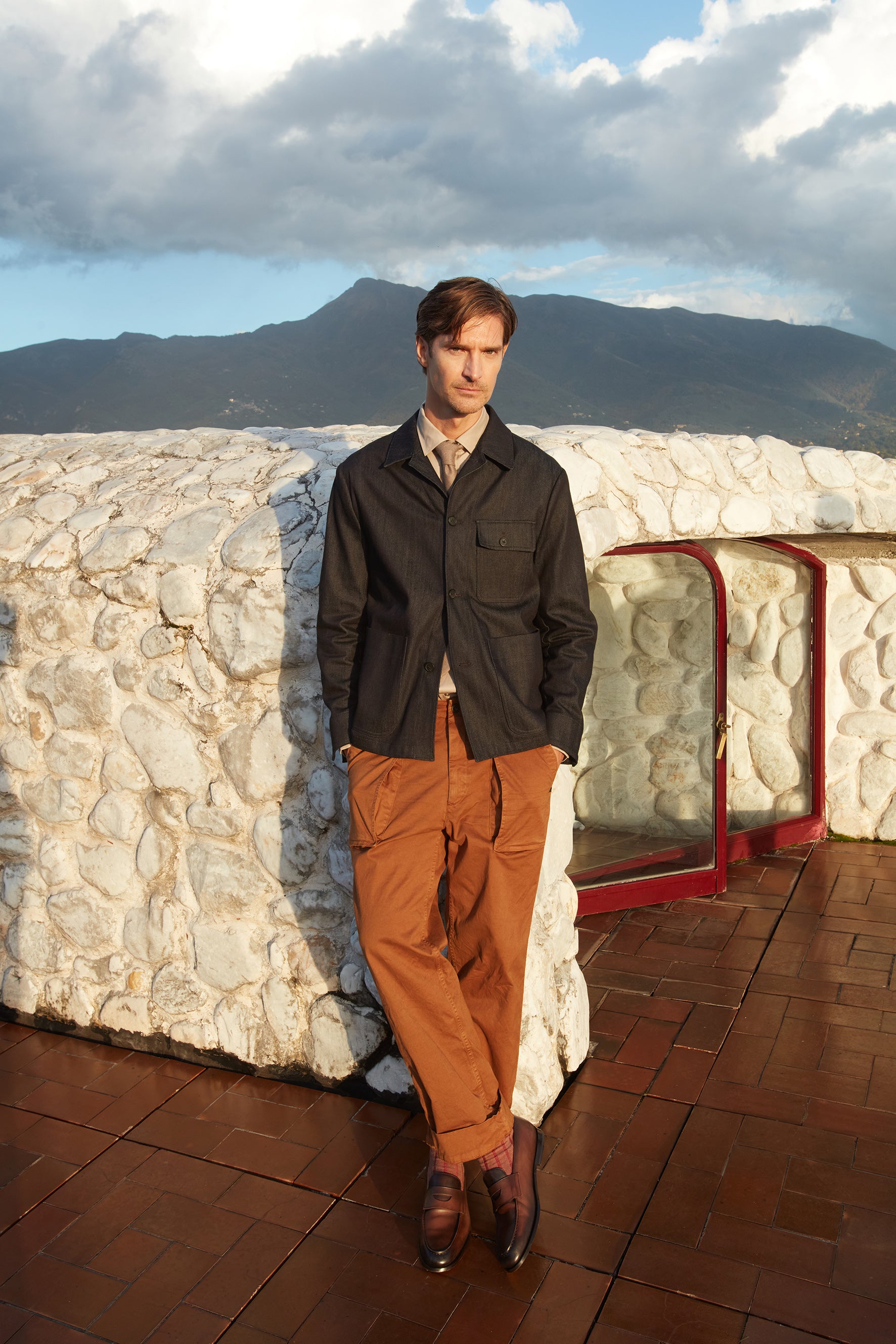 San Luis M74 men’s cargo pants in gabardine relaxed fit 