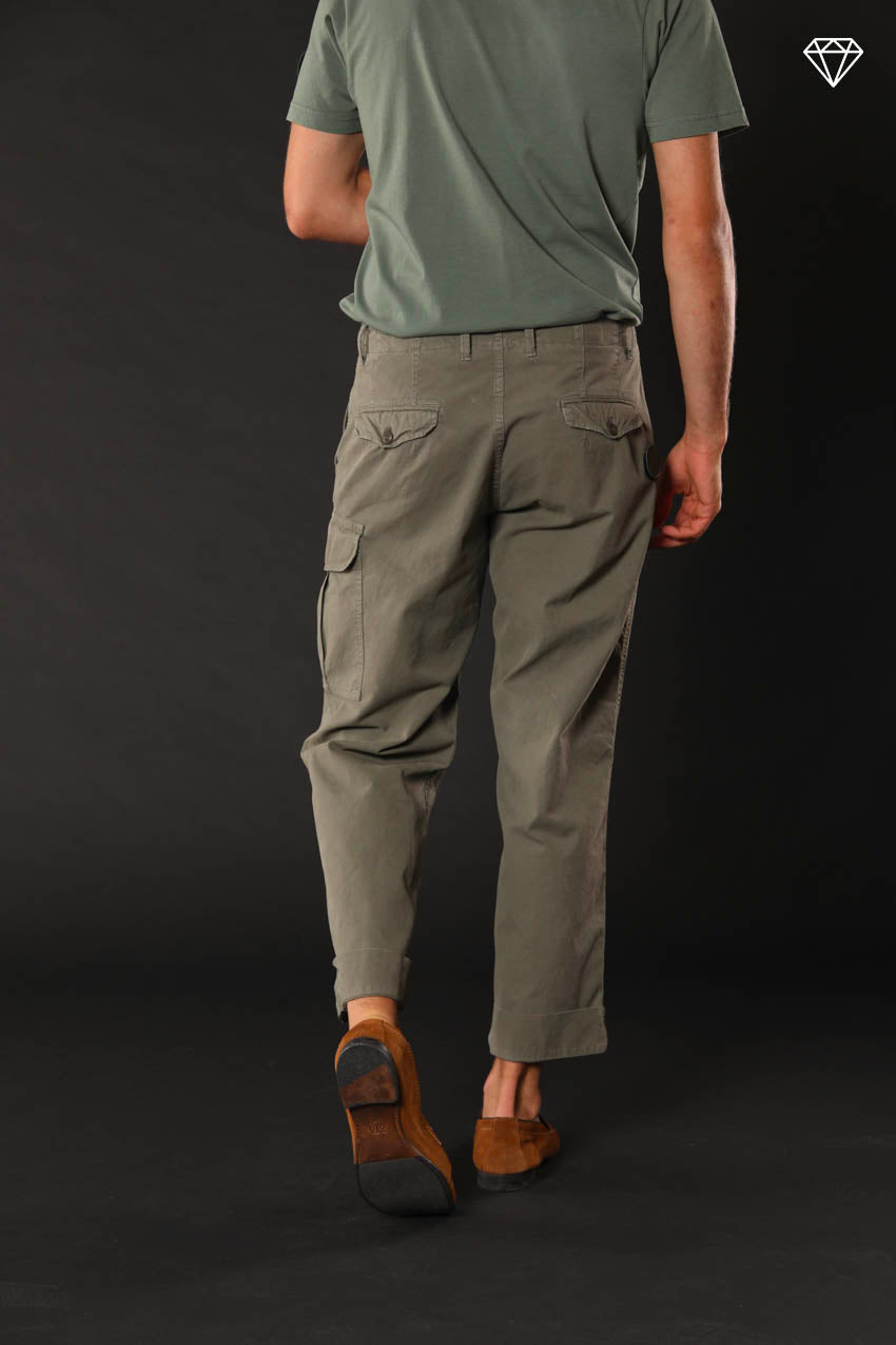 San Juan M74 pantalone cargo uomo in canvas oxford relaxed fit ①