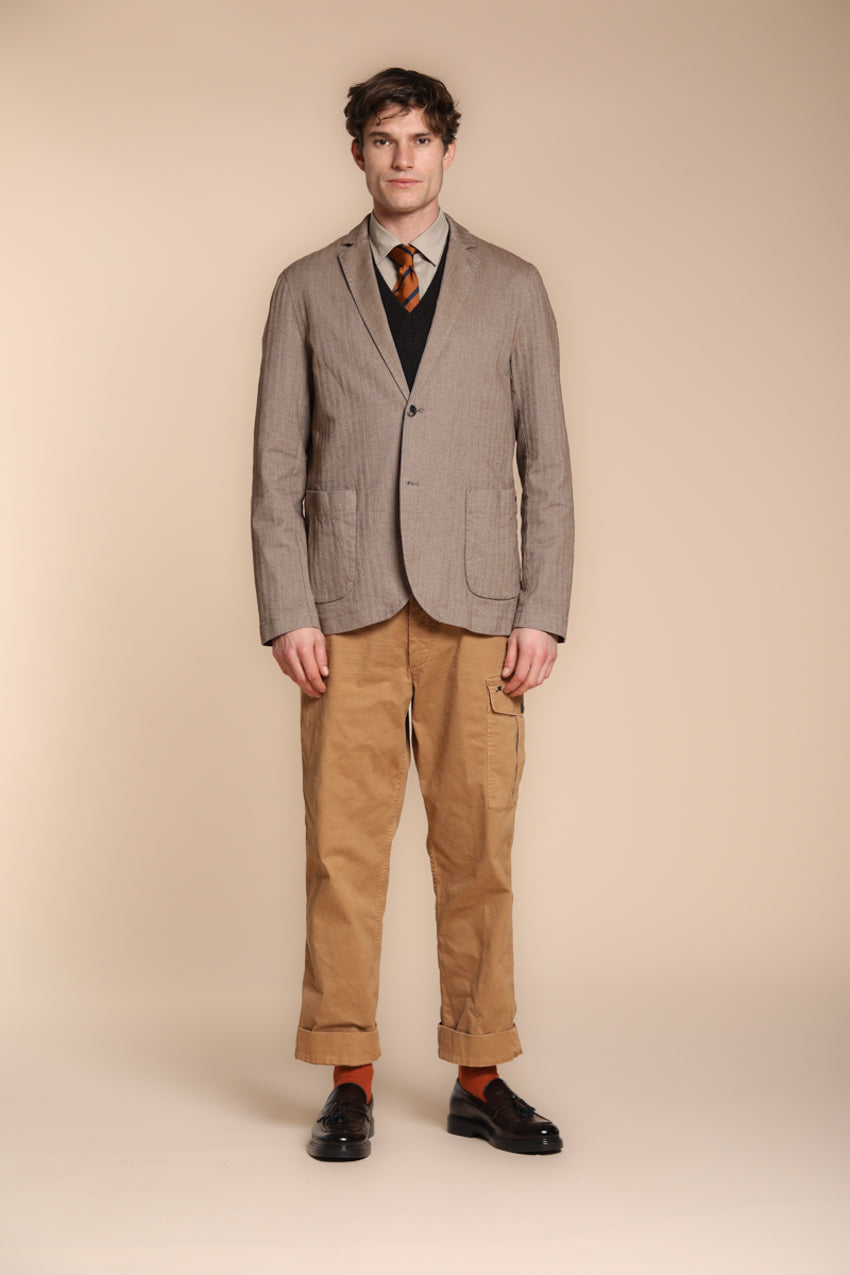 Foto 3 San Juan M74 pantalone cargo uomo in gabardina relaxed fit