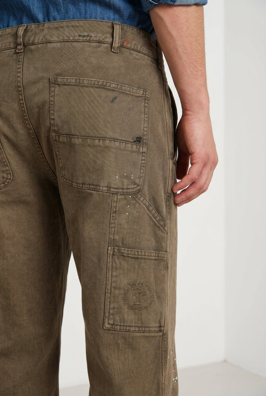 Dallas M74 pantalon cargo homme en bull stretch relaxed fit ①