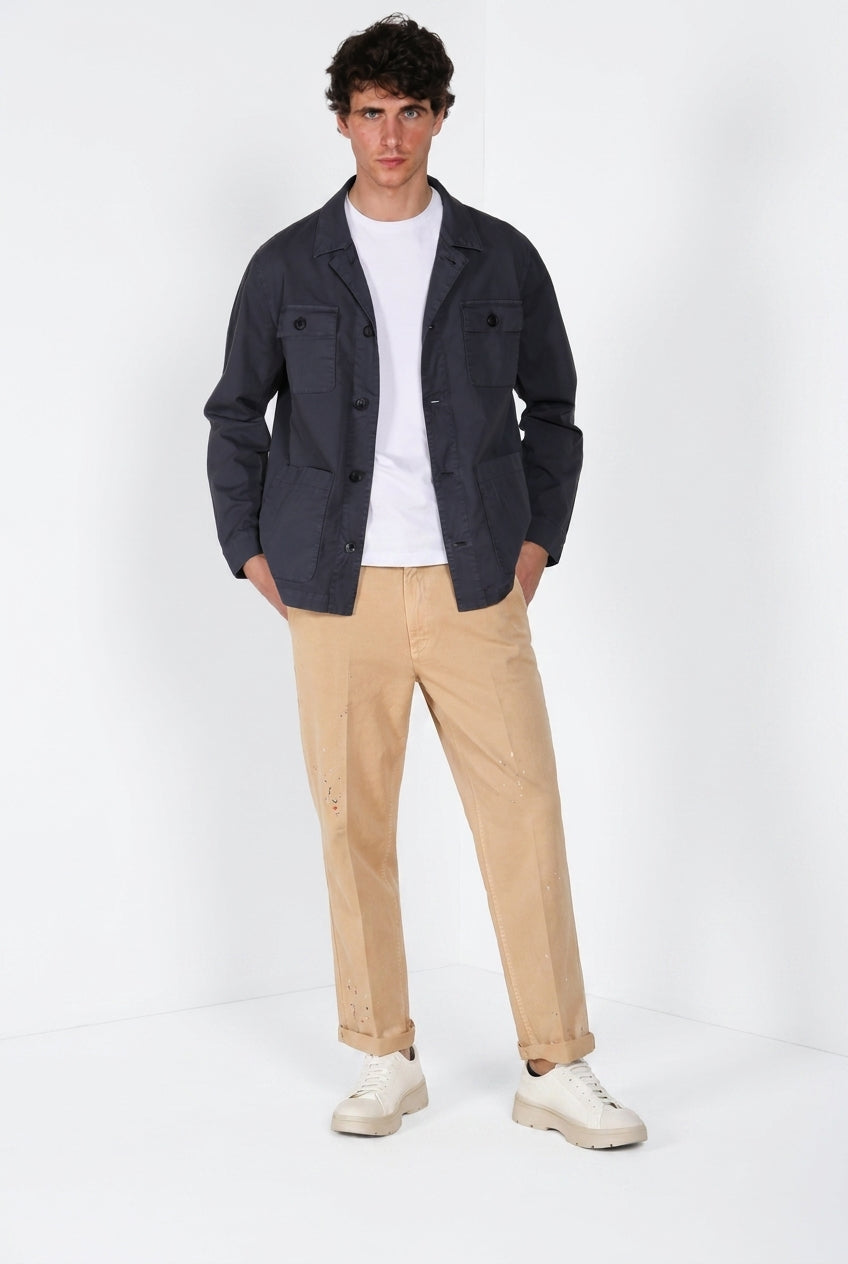 Dallas M74 pantalon cargo homme en bull stretch relaxed fit ①