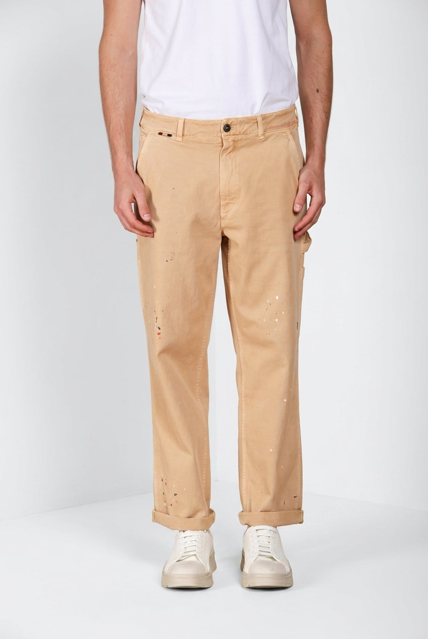 Dallas M74 pantalon cargo homme en bull stretch relaxed fit ①